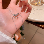 リボンデザインロングネックレス