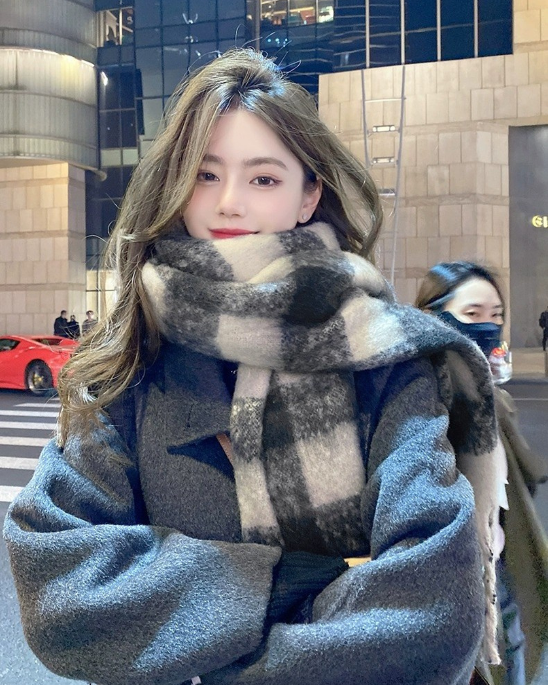 クラシックチェックボリュームマフラー