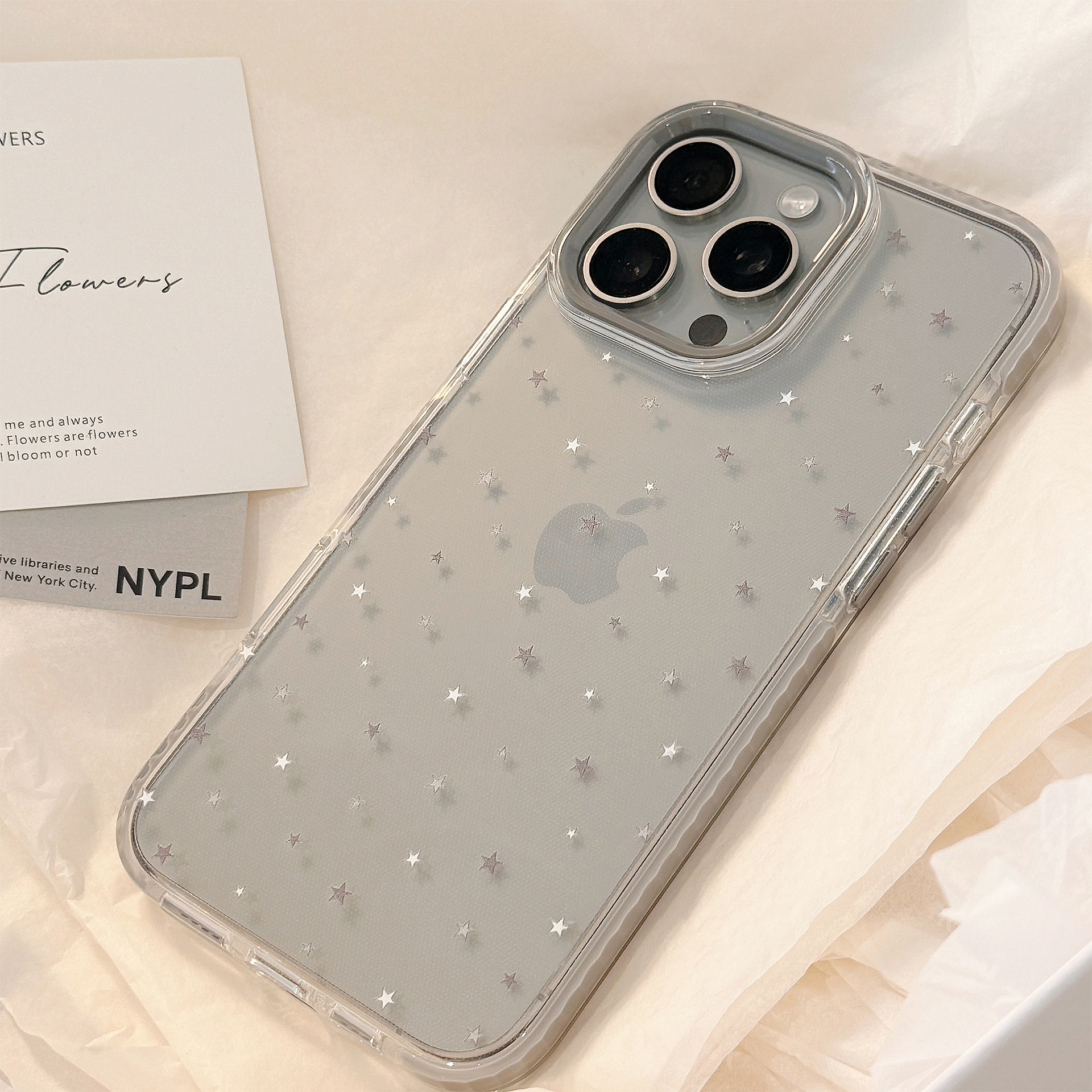 星柄クリアiPhoneケース