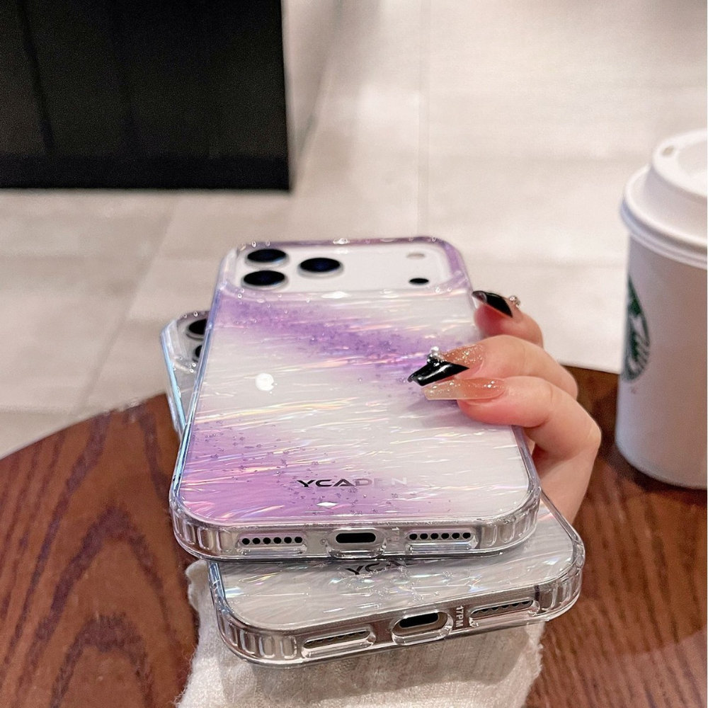 【iPhone17シリーズ対応】オーロラグラデーション｜クリアiPhoneケース