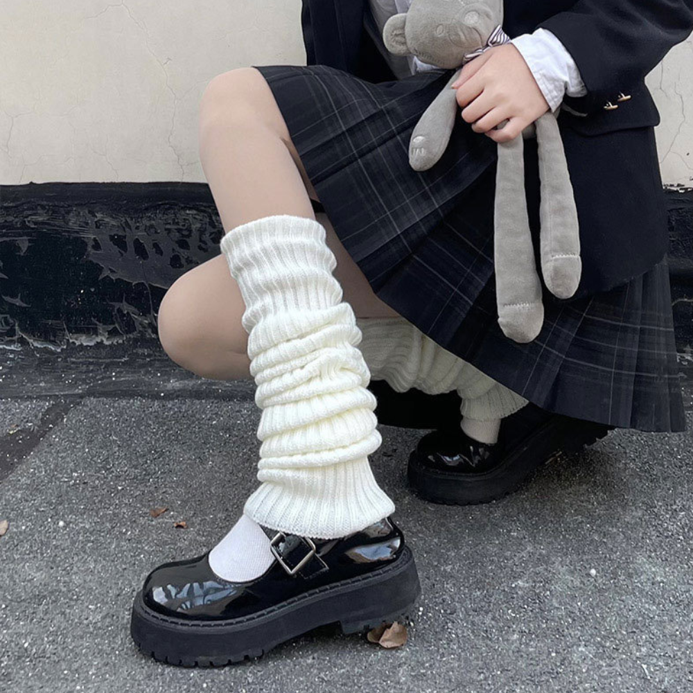 ロングリブニットレッグウォーマー