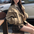 スタンドカラーダブルジャケット