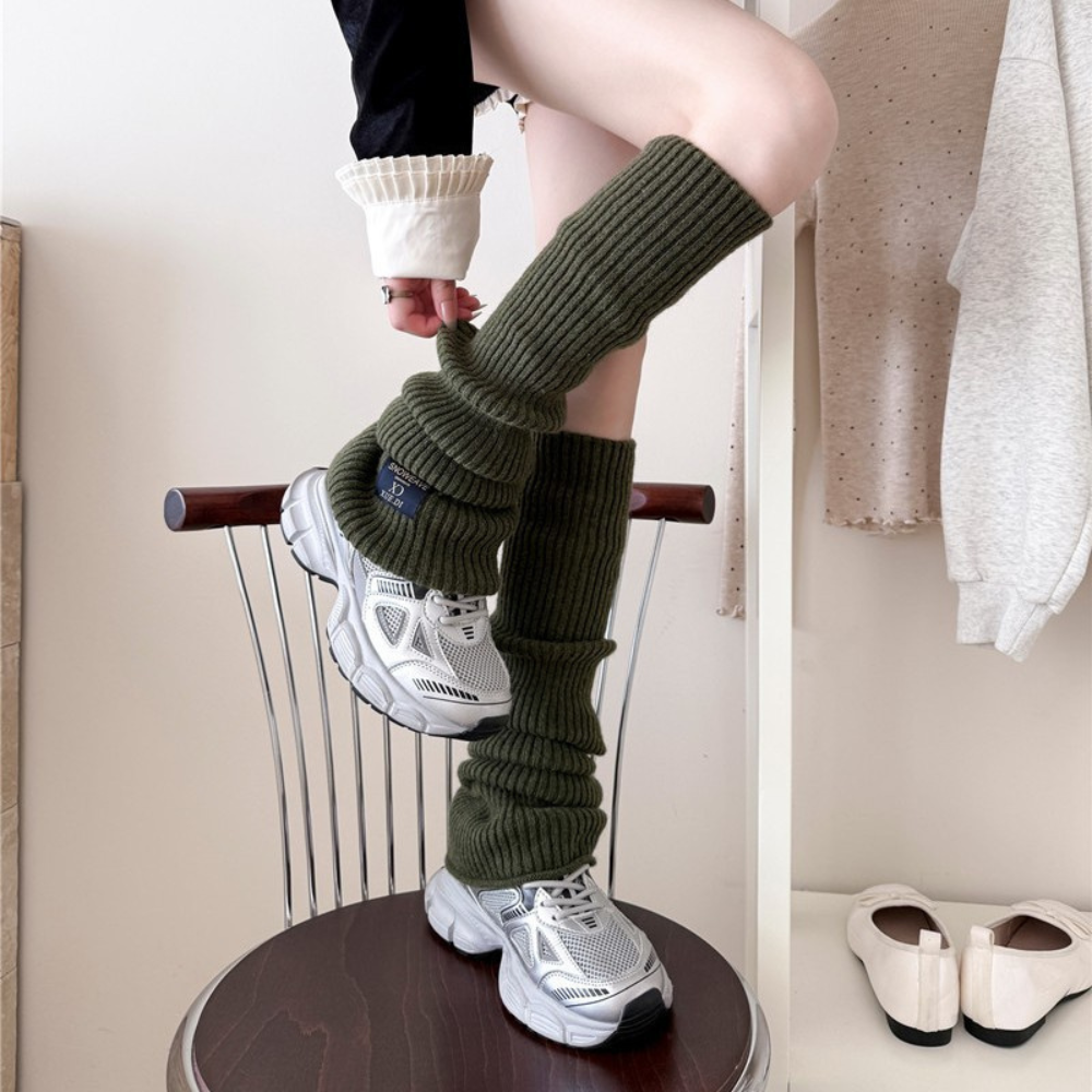 リブニットレッグウォーマー