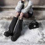 ボリュームソールベルトロングブーツ