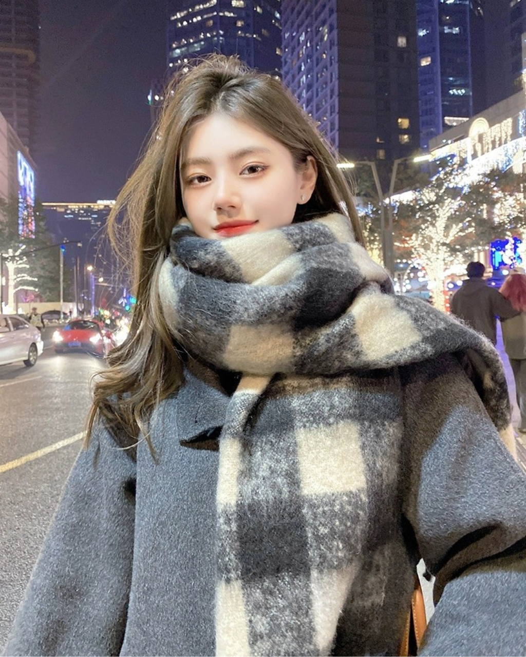 クラシックチェックボリュームマフラー