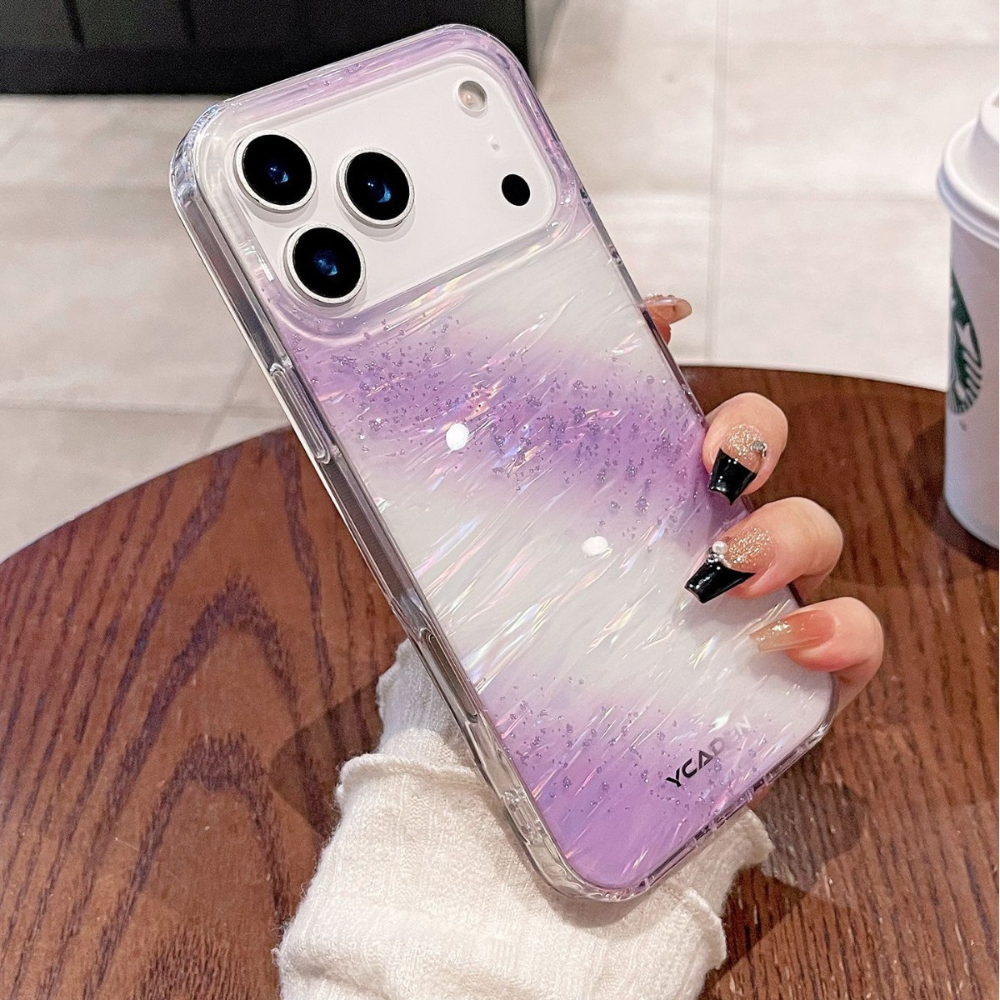 【iPhone17シリーズ対応】オーロラグラデーション｜クリアiPhoneケース