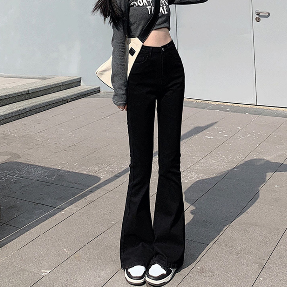 ブラックフレアデニム