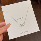 ハートリボンネックレス