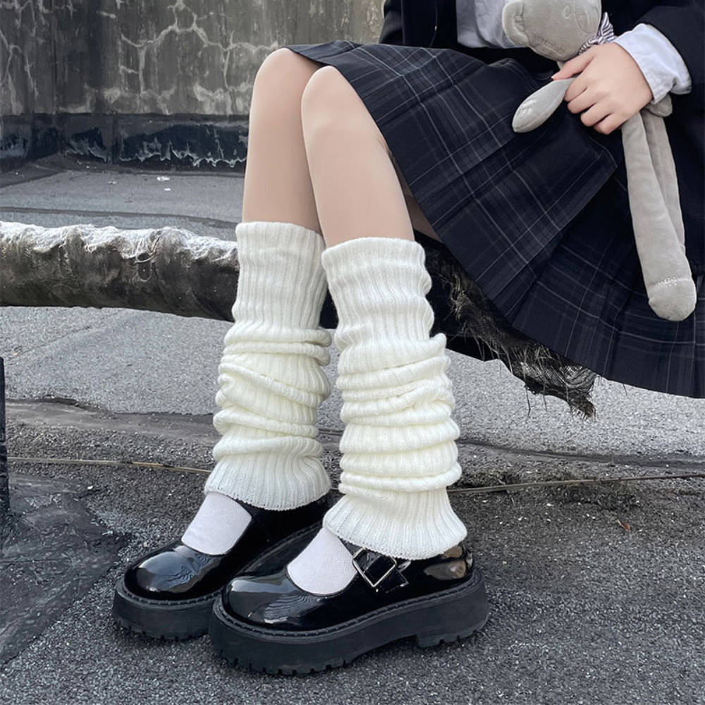 ロングリブニットレッグウォーマー