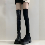 スリムフィットロングブーツ