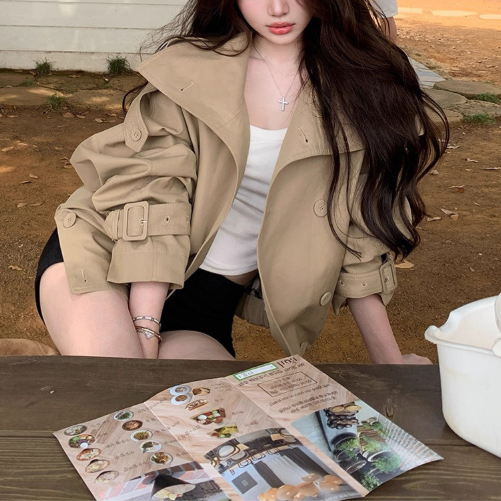 スタンドカラーダブルジャケット