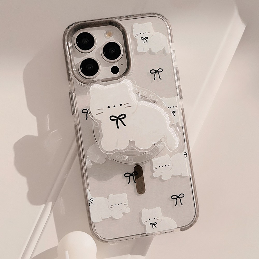 まったりねこ柄｜MagSafe＆スタンド付きiPhoneケース