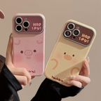 ゆるアニマルフェイス｜レザー調iPhoneケース