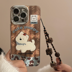 ビーズチャーム付き｜ころんとシルエットのiPhoneケース