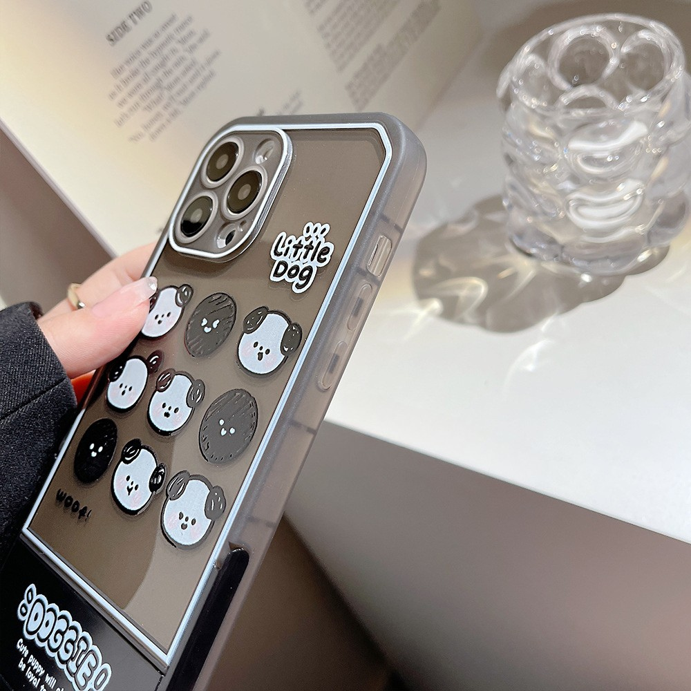 ゆる顔の子犬たち｜クリアスタンドケース