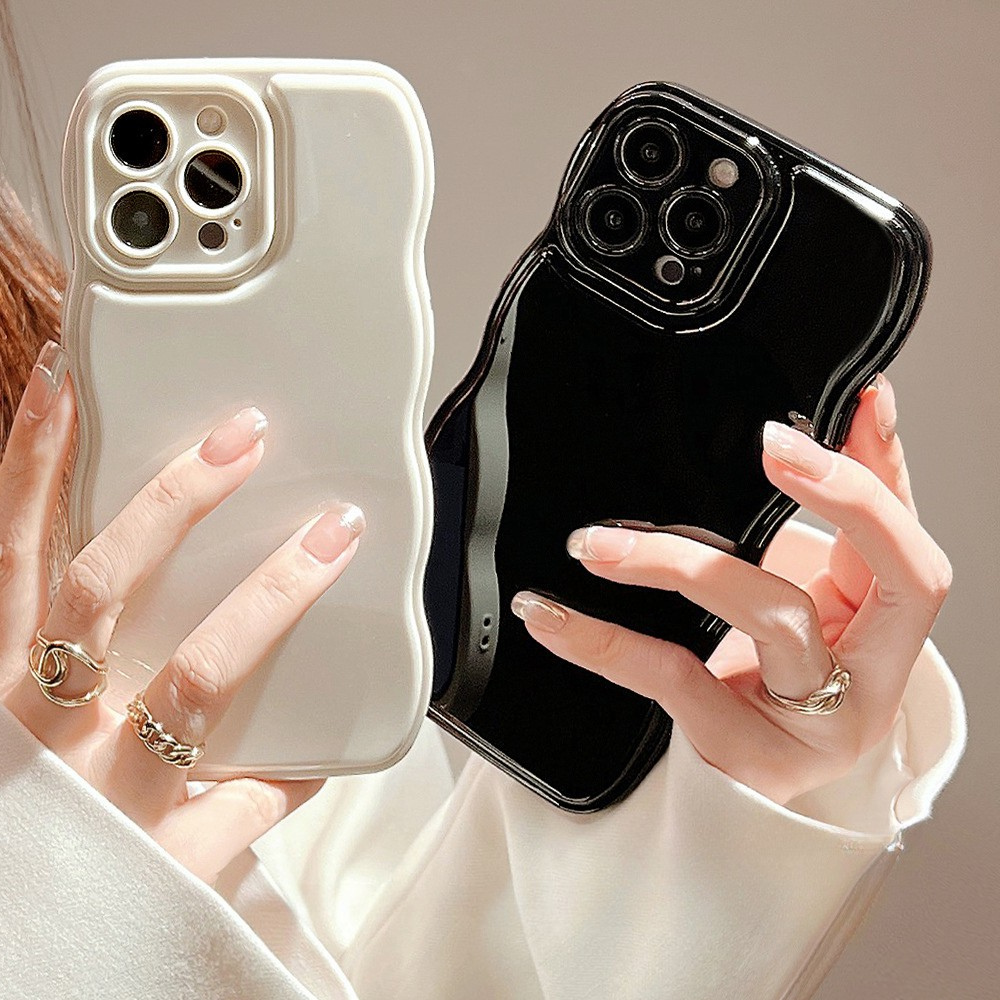 波打ちラインがかわいい｜ツヤ系iPhoneケース