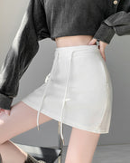 スポーティに盛れる！万能スウェット素材｜レイヤードスカート