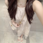 ふわりと軽やか｜ノースリーブ刺繍ワンピース