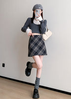 チェック柄ミニ｜Aラインスカート