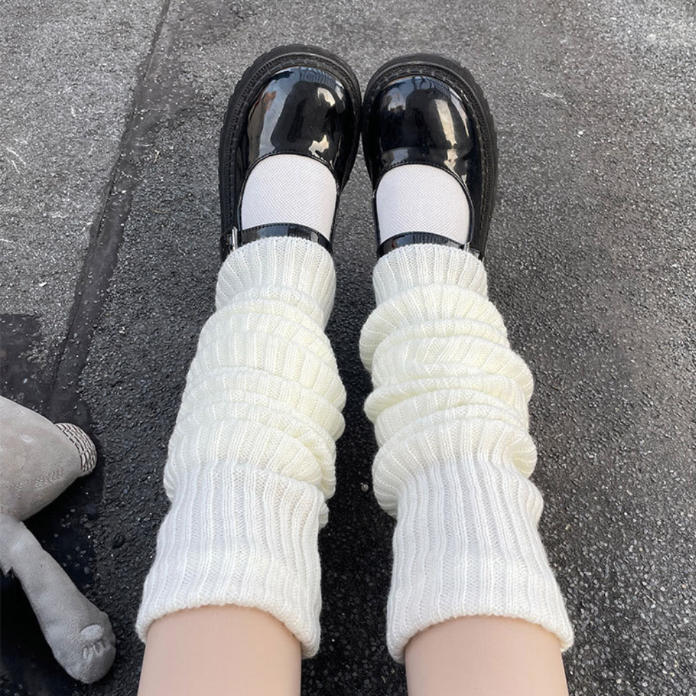ロングリブニットレッグウォーマー