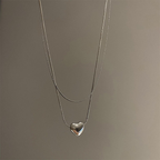 ハートチャームレイヤードネックレス