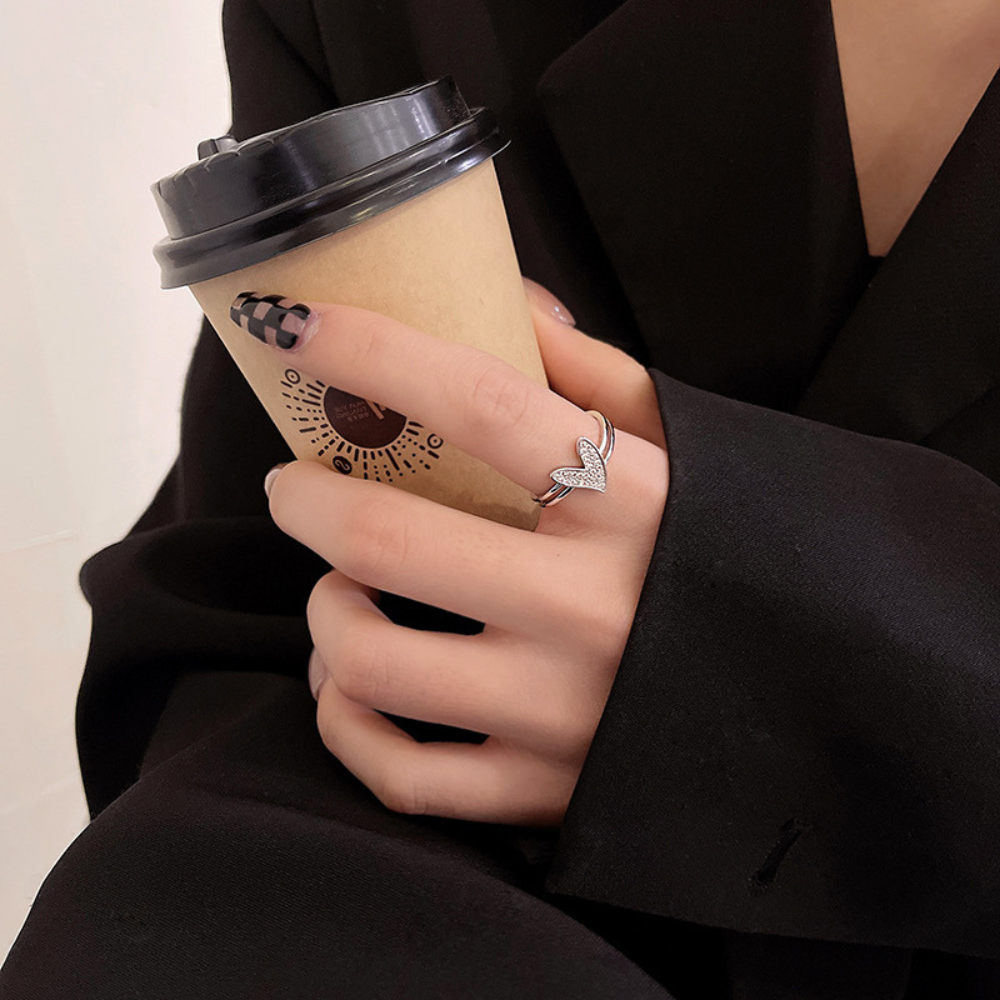 ハートモチーフデザインリング