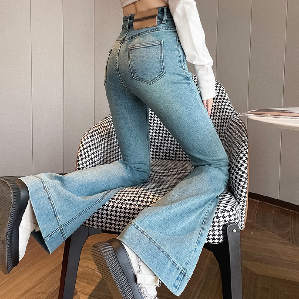 ハイウエストフレアデニム