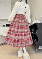 あたたかチェック柄｜ふんわりフレアスカート