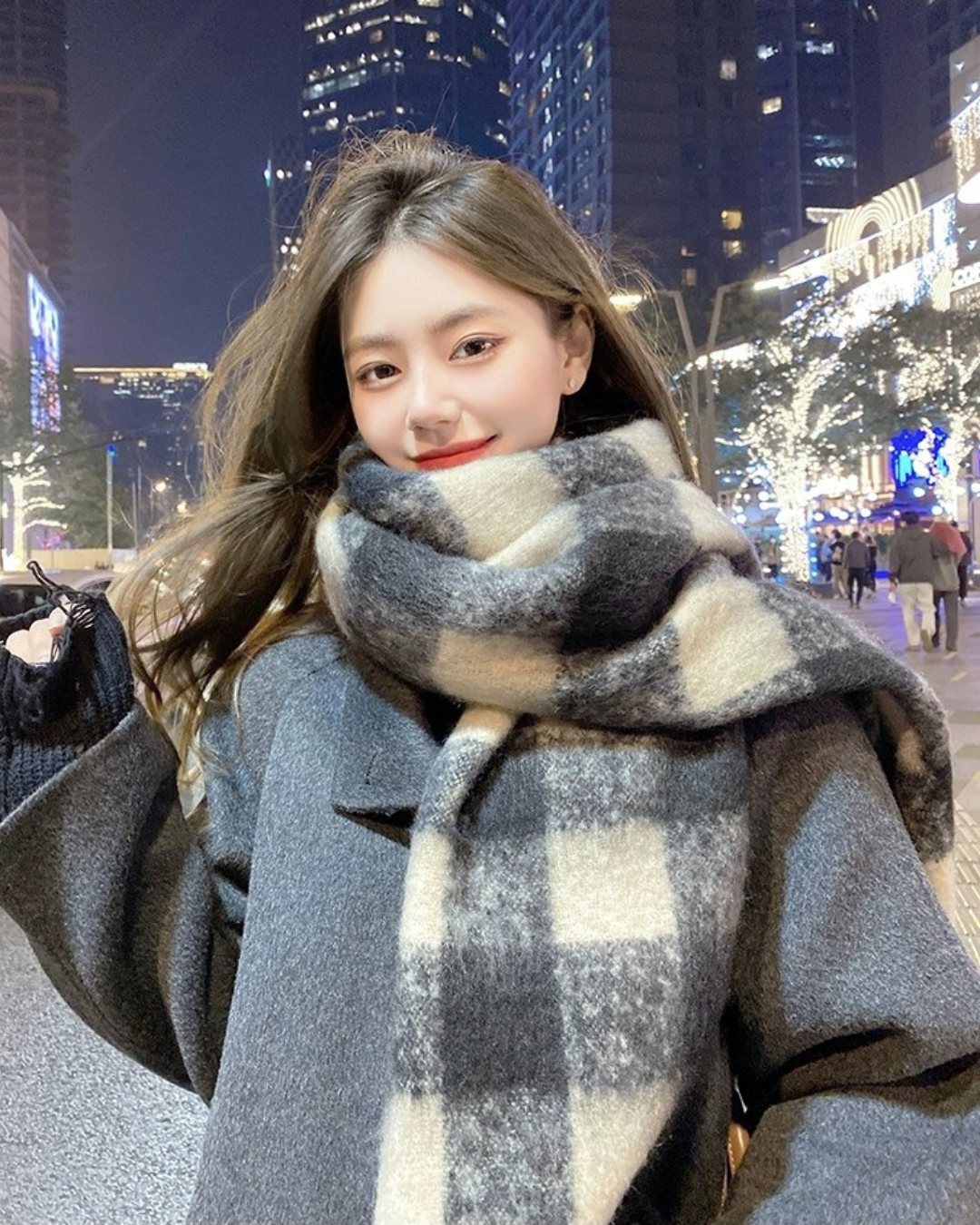 クラシックチェックボリュームマフラー