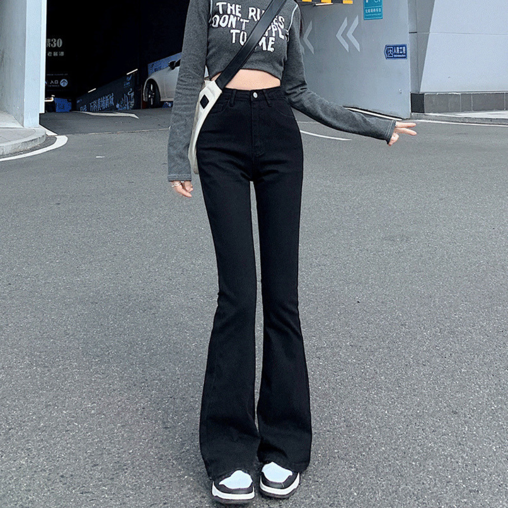 ブラックフレアデニム