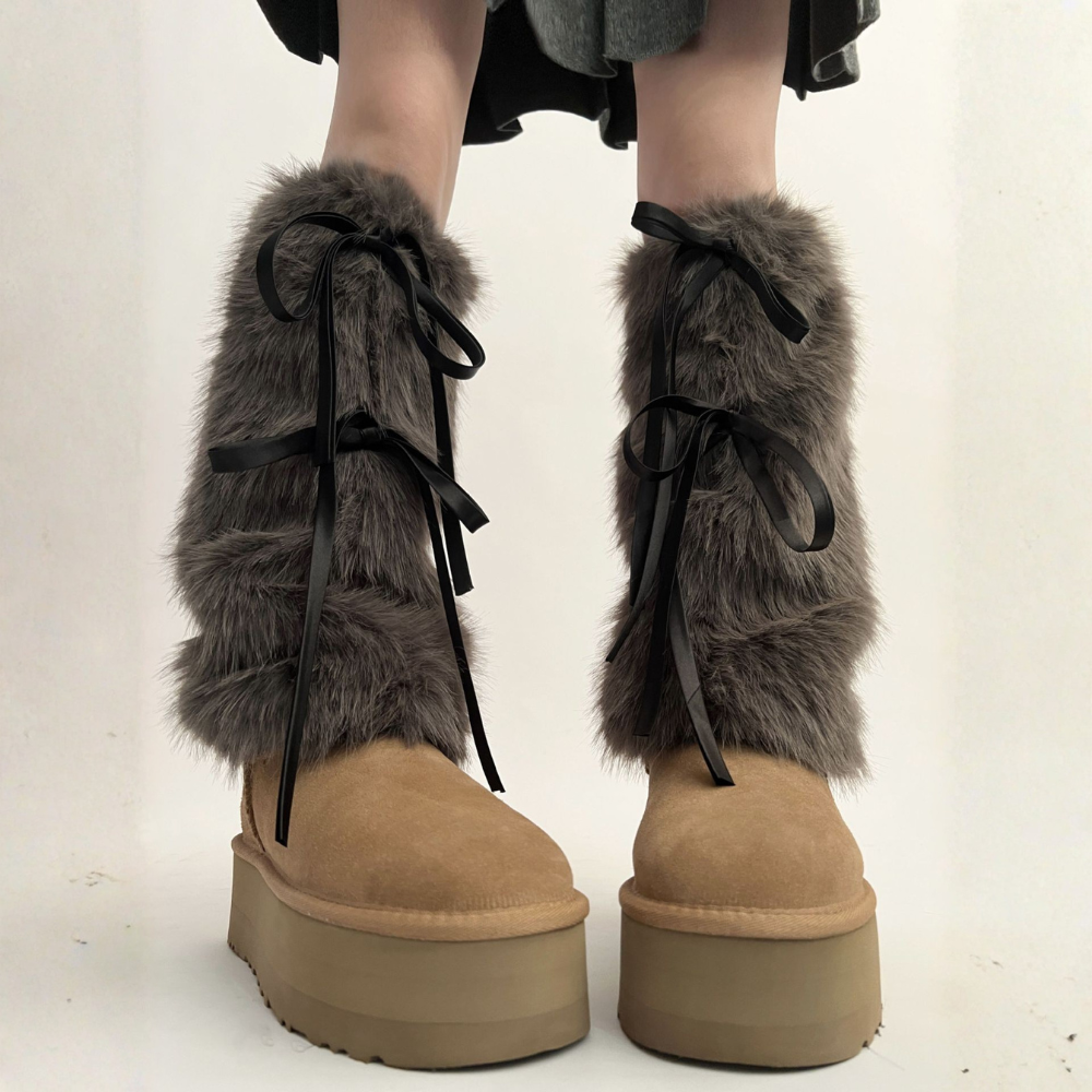 リボンファーレッグウォーマー