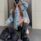 ボリュームソールベルトロングブーツ