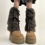 リボンファーレッグウォーマー