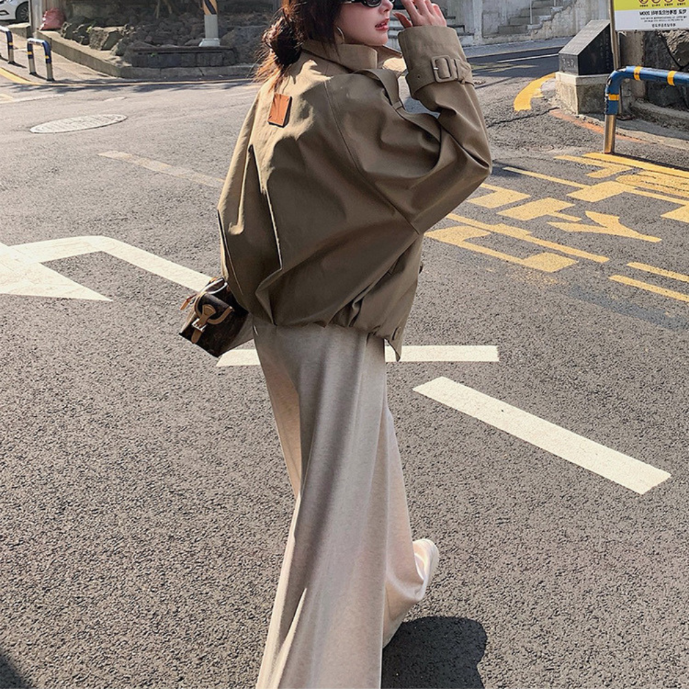 スタンドカラーダブルジャケット