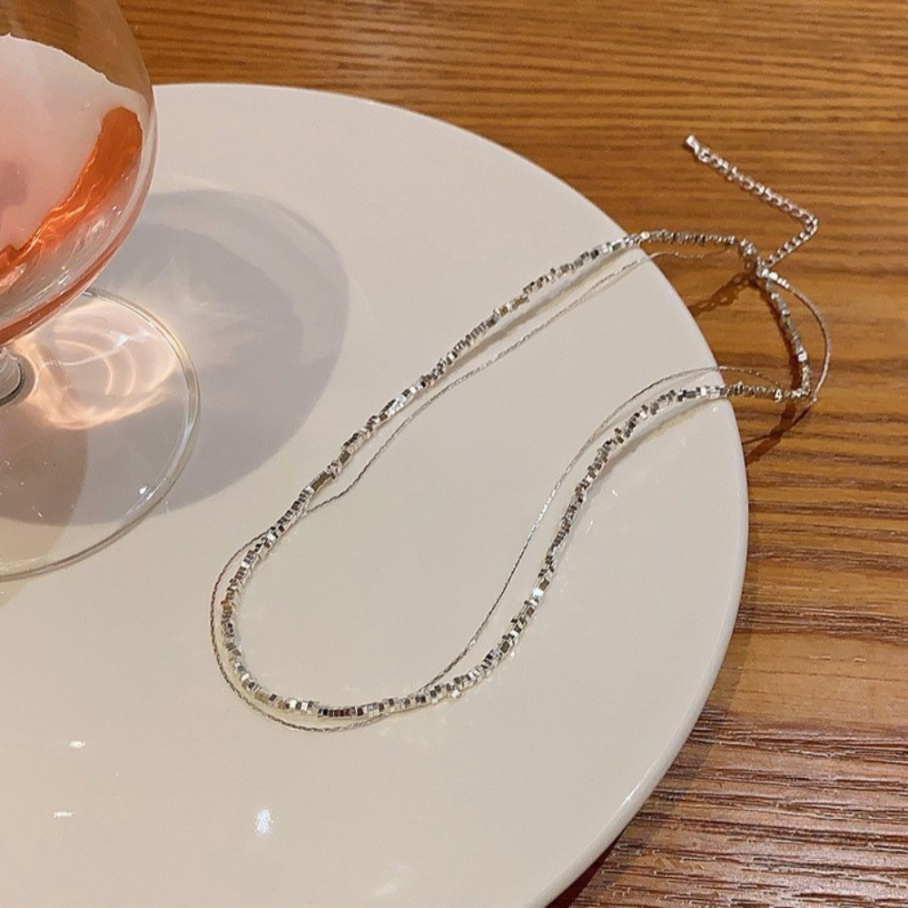 レイヤードチェーンネックレス