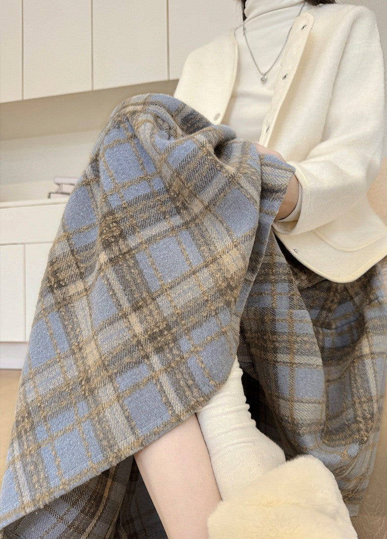 あたたかチェック柄｜ふんわりフレアスカート