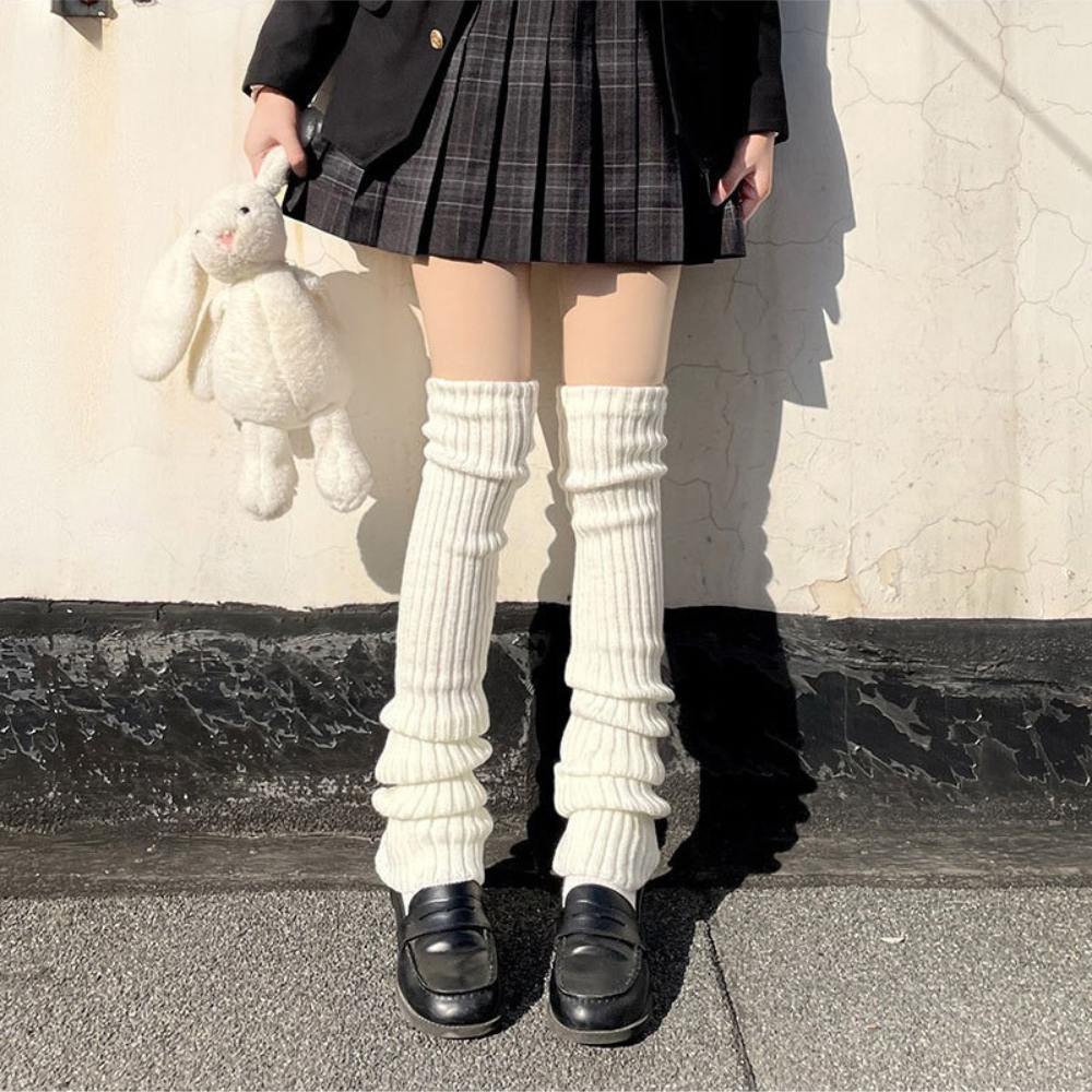 ロングリブニットレッグウォーマー