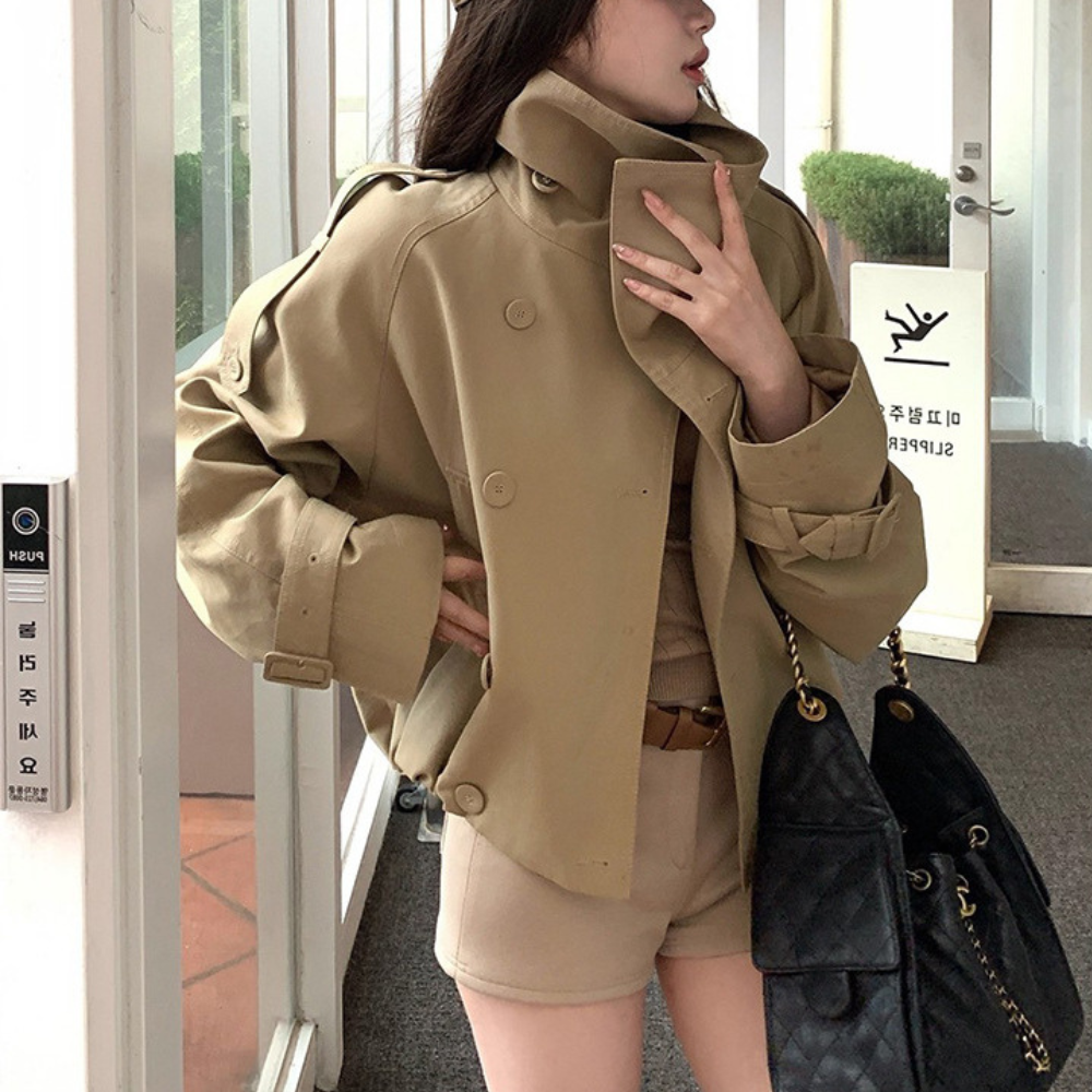 スタンドカラーダブルジャケット