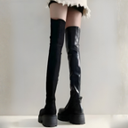 スリムフィットロングブーツ