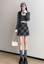 チェック柄ミニ｜Aラインスカート