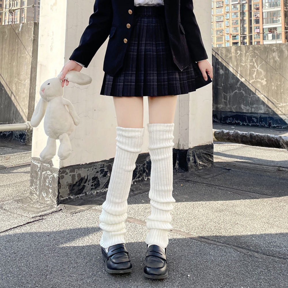 ロングリブニットレッグウォーマー