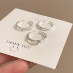 ハートモチーフリング3点セット