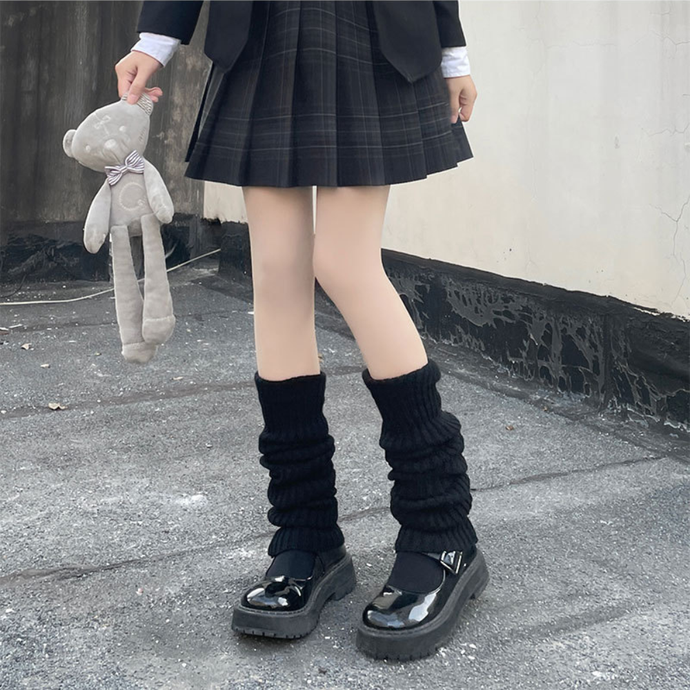 ロングリブニットレッグウォーマー