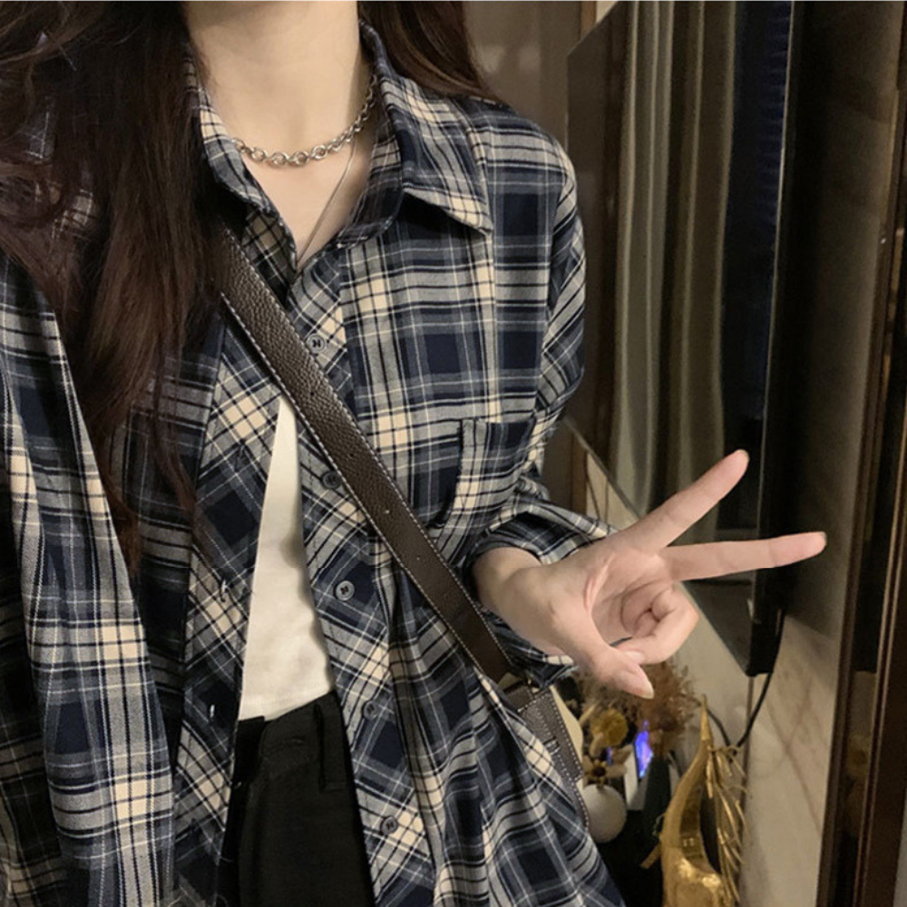 ゆるシルエット｜ストライプオーバーシャツ