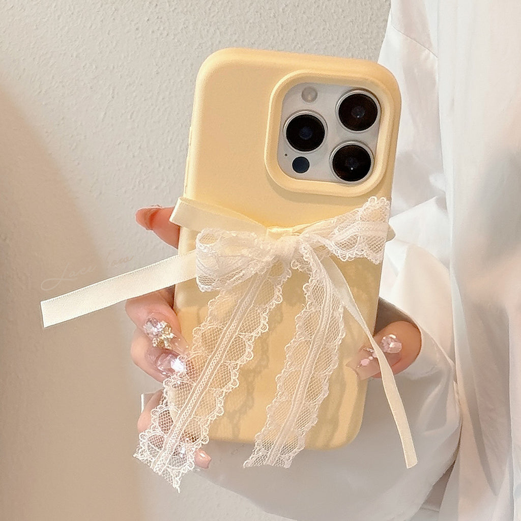 レースリボン付き｜ガーリーiPhoneケース