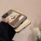 カードケース付き｜ふんわり癒しフェイスのiPhoneケース