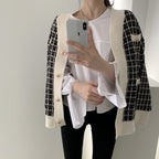 ツイードチェックカーディガン