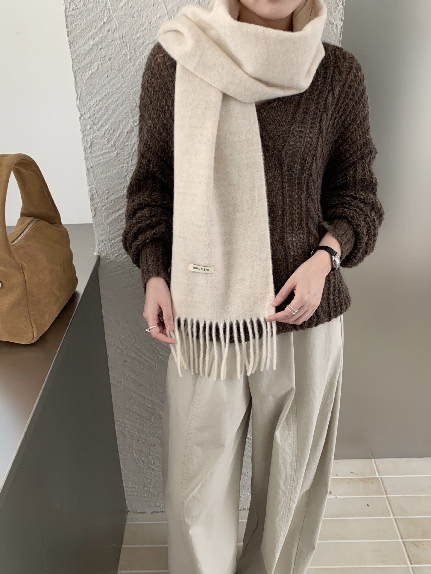 ウールライクシンプルマフラー