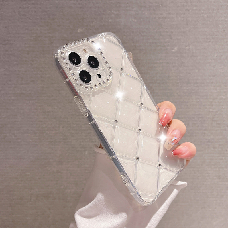 ビジューデザインキルティングiPhoneケース