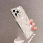 ビジューデザインキルティングiPhoneケース